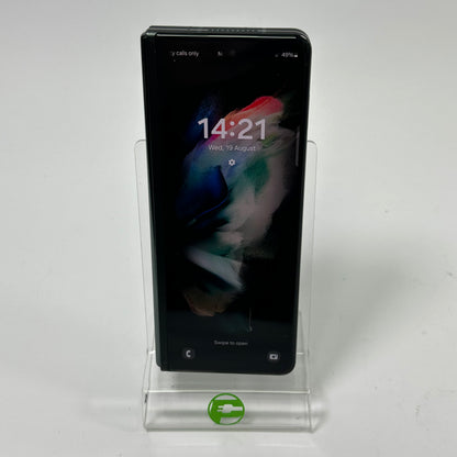 Broken Unlocked Samsung Galaxy Z Fold3 512GB SM-F926B/DS Blue Bad Audio