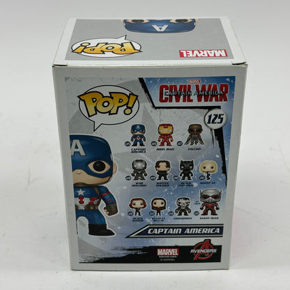 New Funko Pop Captain America: Civil War Captain America Vinyl Bobble-Head #125
