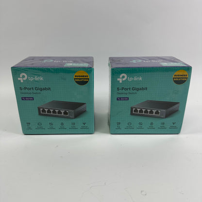 New TP-Link 5-Port Gigabit Desktop Switch TL-SG105 Lot of 2