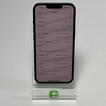 Unlocked Apple iPhone 13 128GB Midnight MLNC3J/A