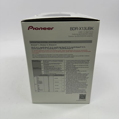 Pioneer BDR-X13UBK External Blu-Ray DVD CD Writer
