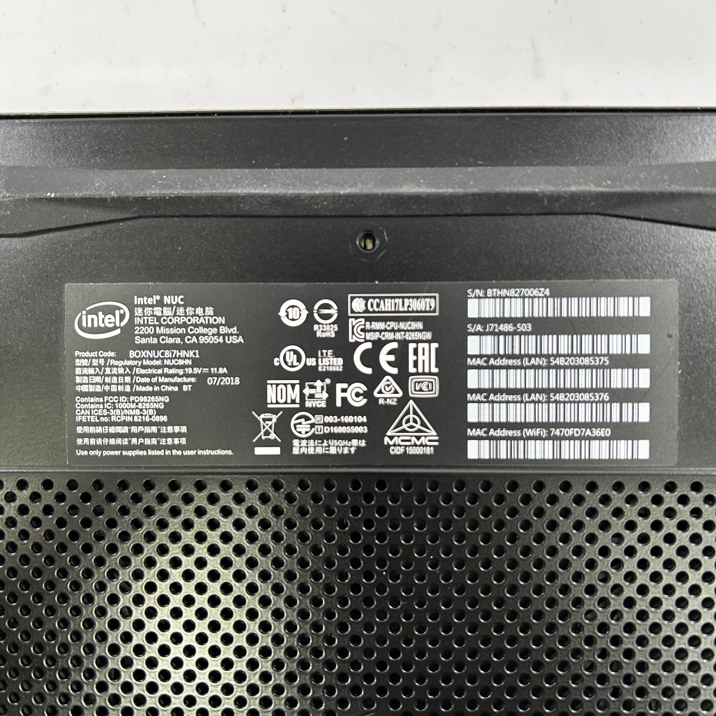 Intel NUC8 Mini PC Core i7-8705G 3.10GHz 32GB RAM 500GB SSD