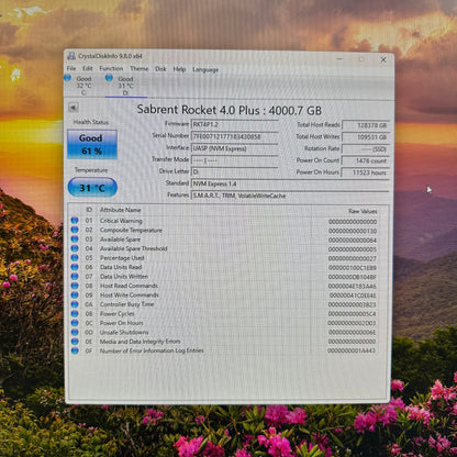 Sabrent 2280mm Rocket 4 Plus 4TB M.2 NVMe Gen 4.0 x 4 SSD SB-RKT4P-4TB