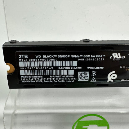 Western Digital WD 2280mm Black SN850P 2TB M.2 SSD WDBBYV0020BNC