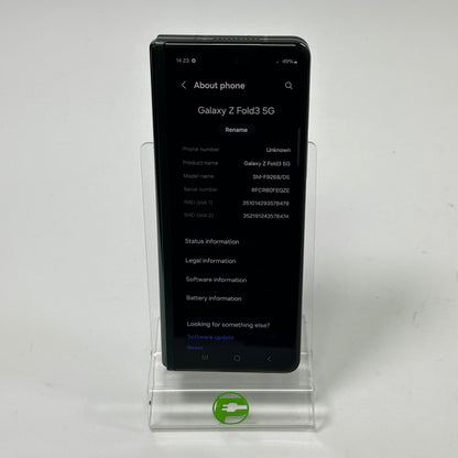 Broken Unlocked Samsung Galaxy Z Fold3 512GB SM-F926B/DS Blue Bad Audio