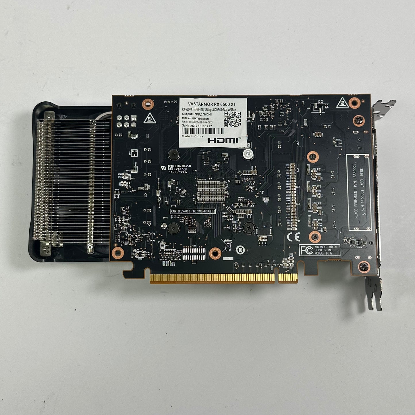 Vastarmor Radeon RX 6500 XT 4GB GDDR6 Graphics Card AH-65XT4DSNB2N