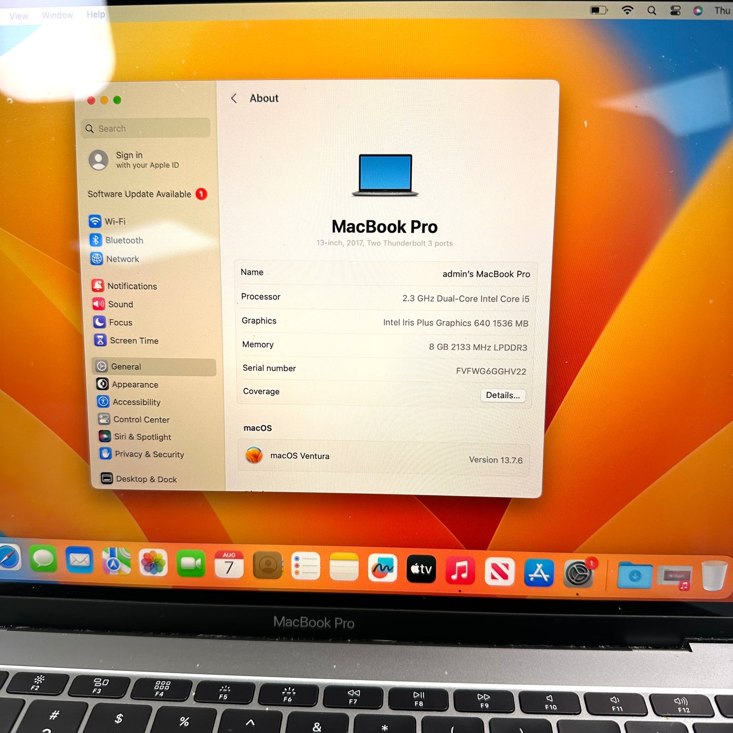 2017 Apple MacBook Pro 13.3" 1TB 