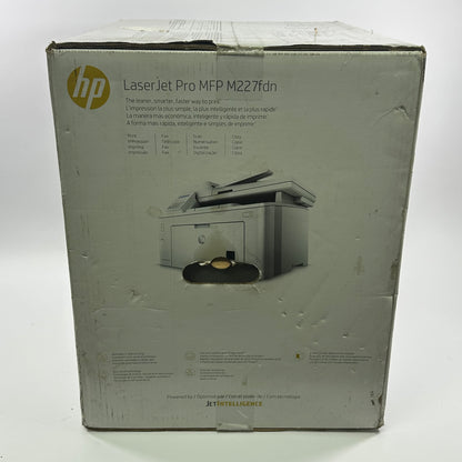 New HP LaserJet Pro All In One Black and White Printer White MFP M227FDN