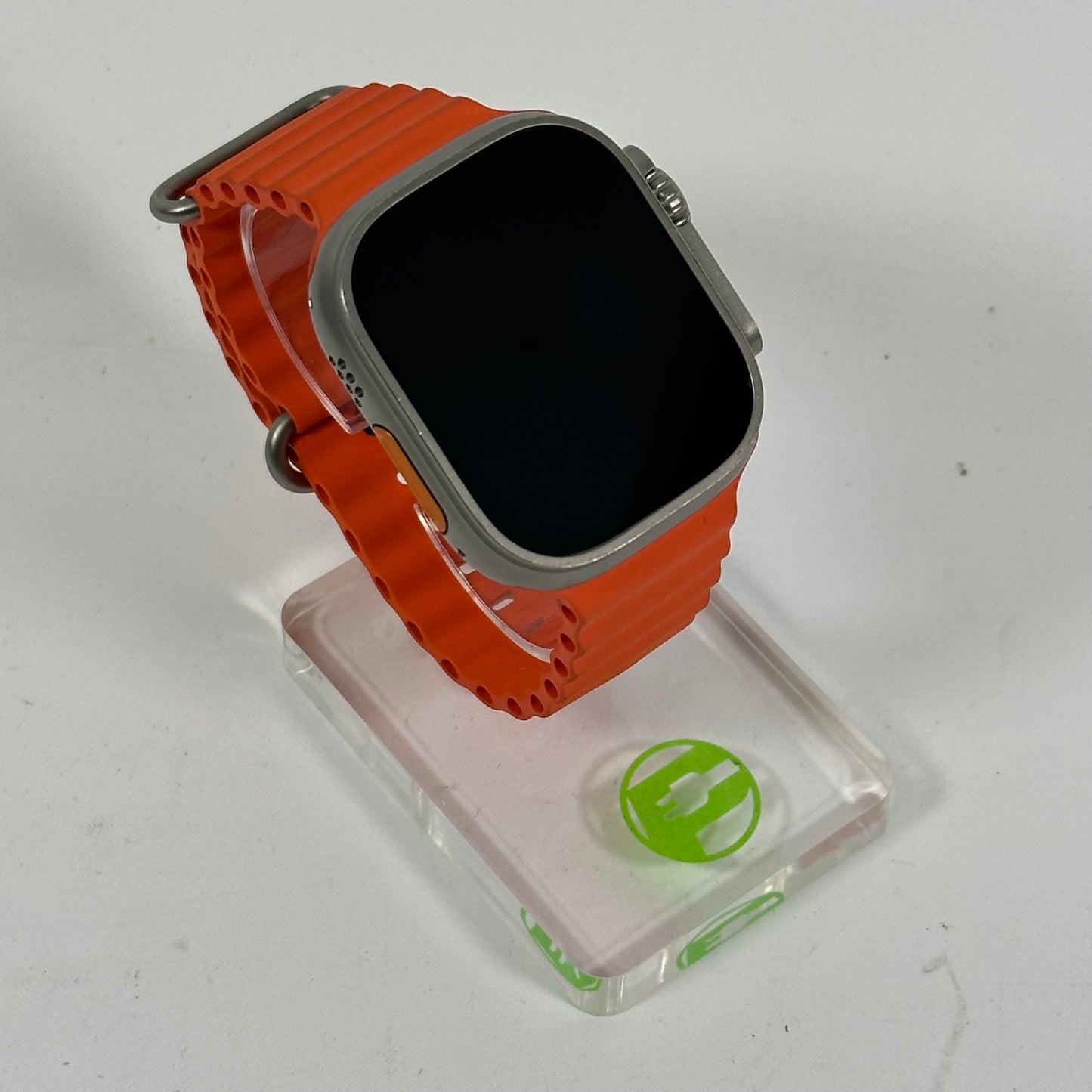 Unlocked Apple Watch Ultra 2 49MM Natural Titanium Orange Ocean Band MREH3LL/A