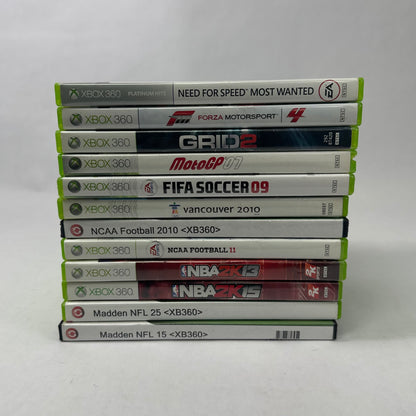 Lot of 12 Microsoft Xbox 360 Games Racing and Sports Edition