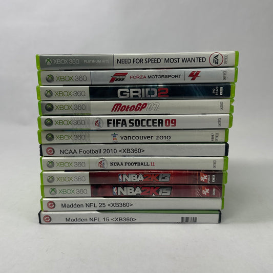 Lot of 12 Microsoft Xbox 360 Games Racing and Sports Edition