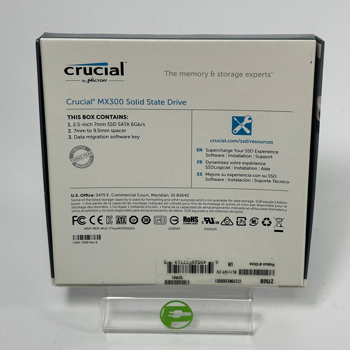 New Crucial 2.5" MX300 275GB SATA III 6Gbps SSD CT275MX300SSD1