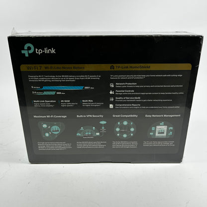 TP-Link Archer BE4600 Wi-Fi 7 Router New
