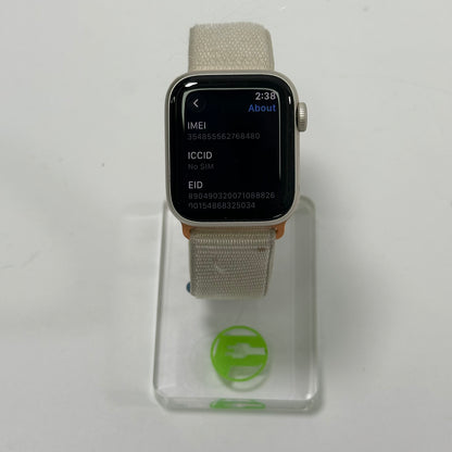 Unlocked Apple Watch SE 2nd Gen 40MM Starlight Aluminum MRG33LL/A