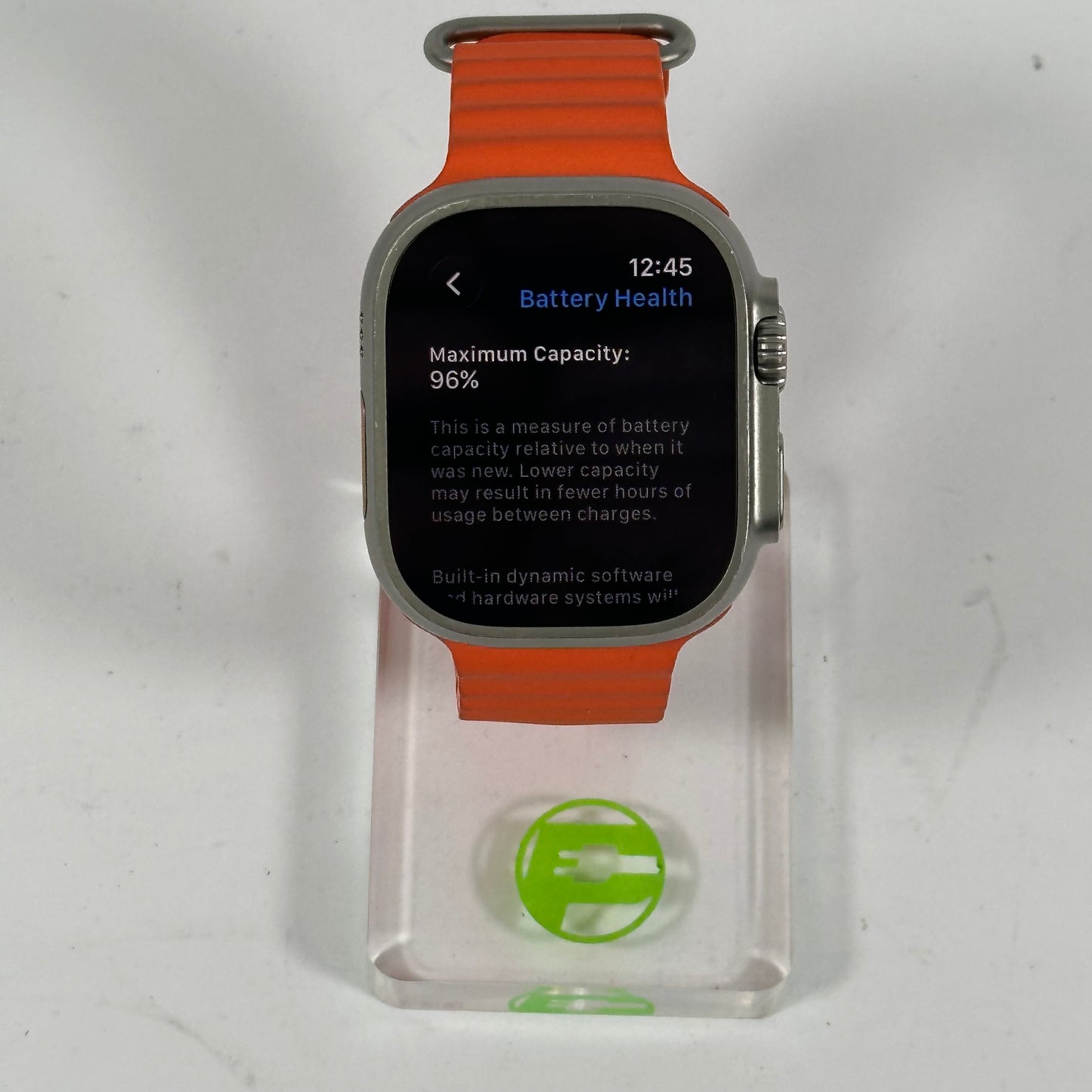 Unlocked Apple Watch Ultra 2 49MM Natural Titanium Orange Ocean Band MREH3LL/A