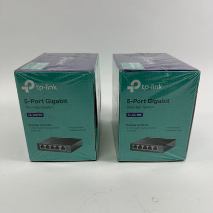 New TP-Link 5-Port Gigabit Desktop Switch TL-SG105 Lot of 2