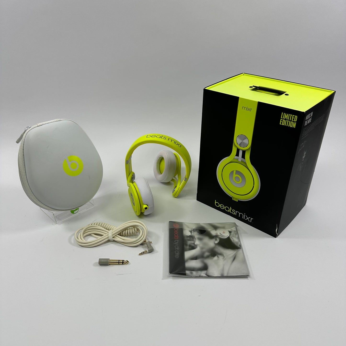 Beats Mixr Wired On-Ear Headphones Neon Yellow 810-00034 Limited Edition