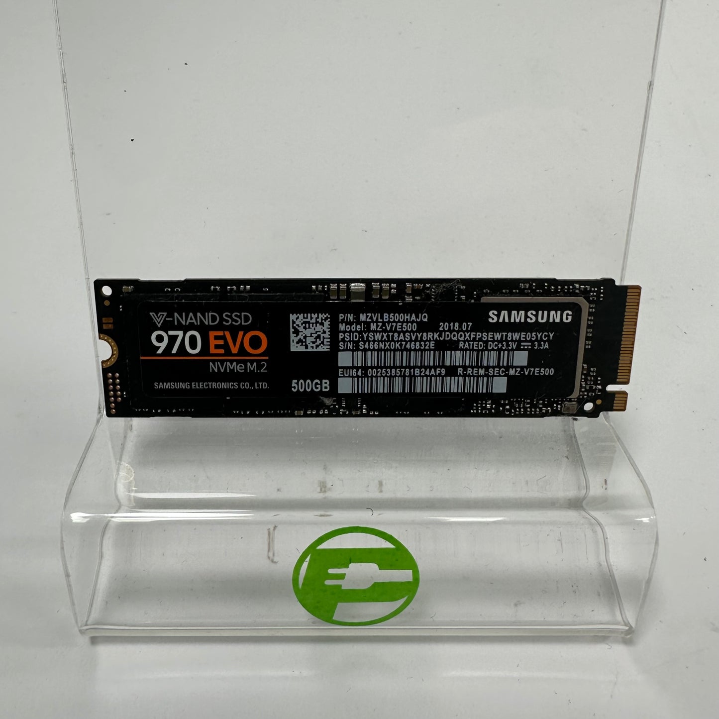 Samsung 2280mm 970 EVO 500GB M.2 NVMe Gen 3.0 x 4 SSD MZ-V7E500