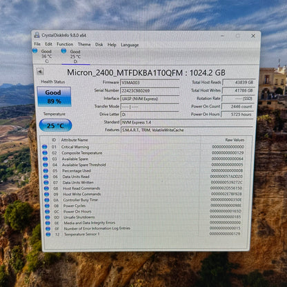 Micron  2280mm MTFDKBA1T0QFM 1TB M.2 NVMe Gen 4.0 x 4 SSD