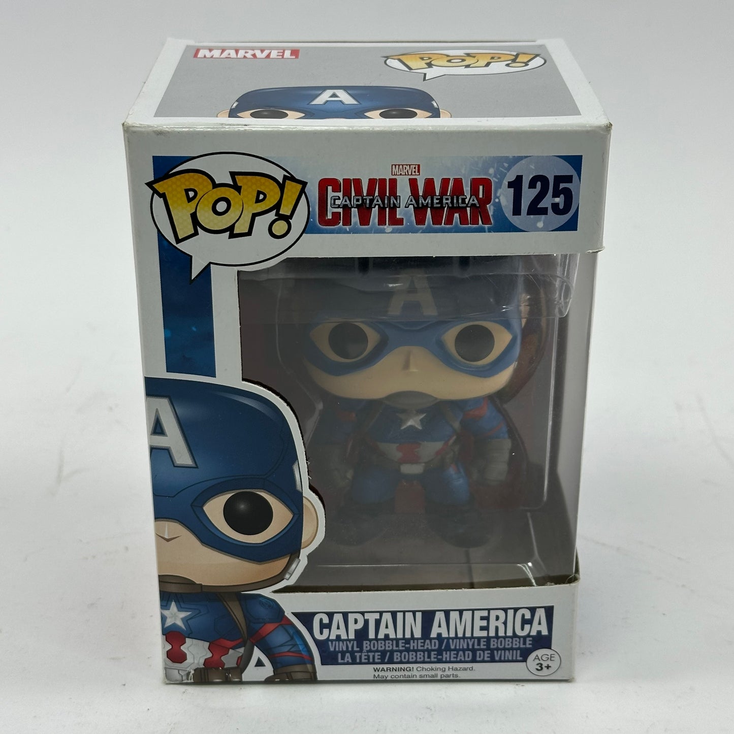 New Funko Pop Captain America: Civil War Captain America Vinyl Bobble-Head #125