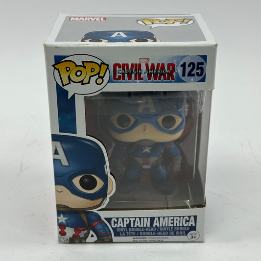 New Funko Pop Captain America: Civil War Captain America Vinyl Bobble-Head #125