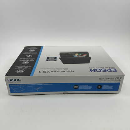 New Epson Perfection V19 II Flatbed Photo Scanner Black B11B267201