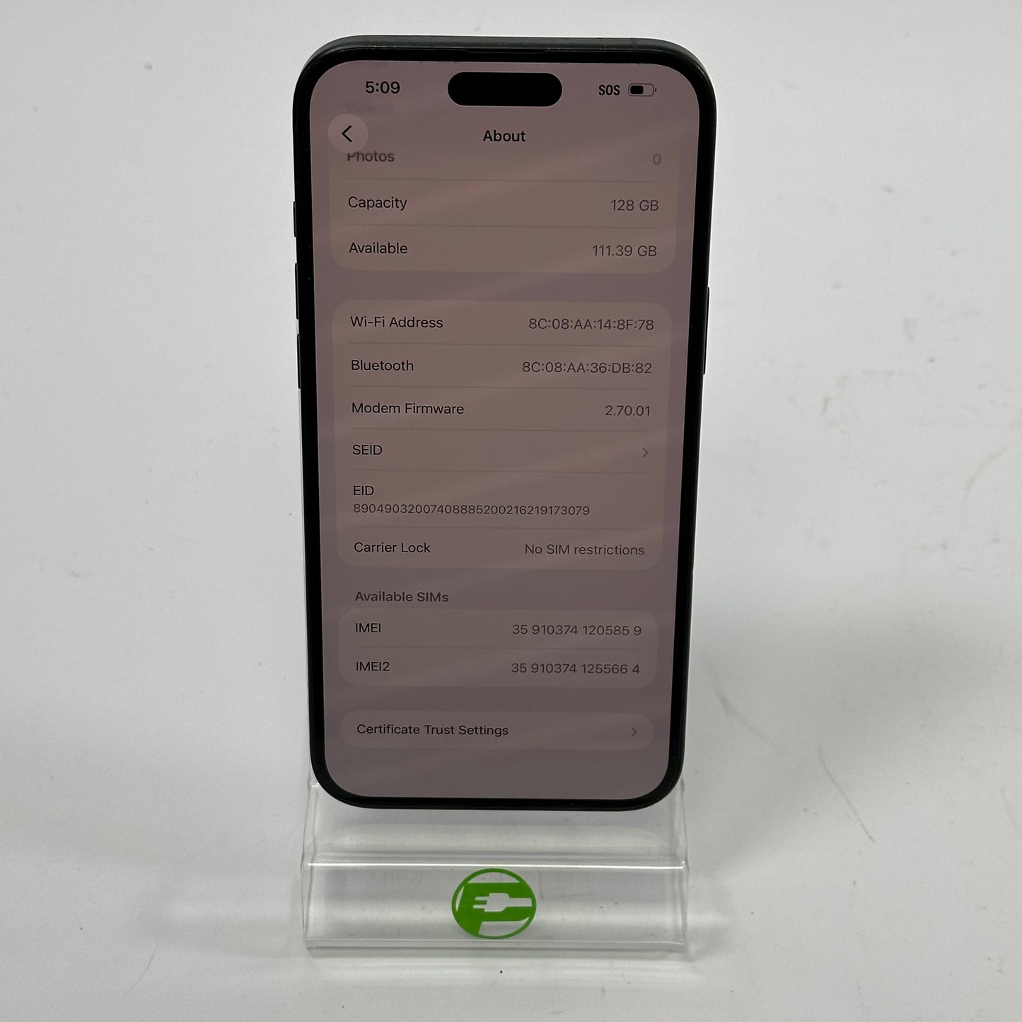 Factory Unlocked Apple iPhone 16 Plus 128GB Black MXUT3LL/A