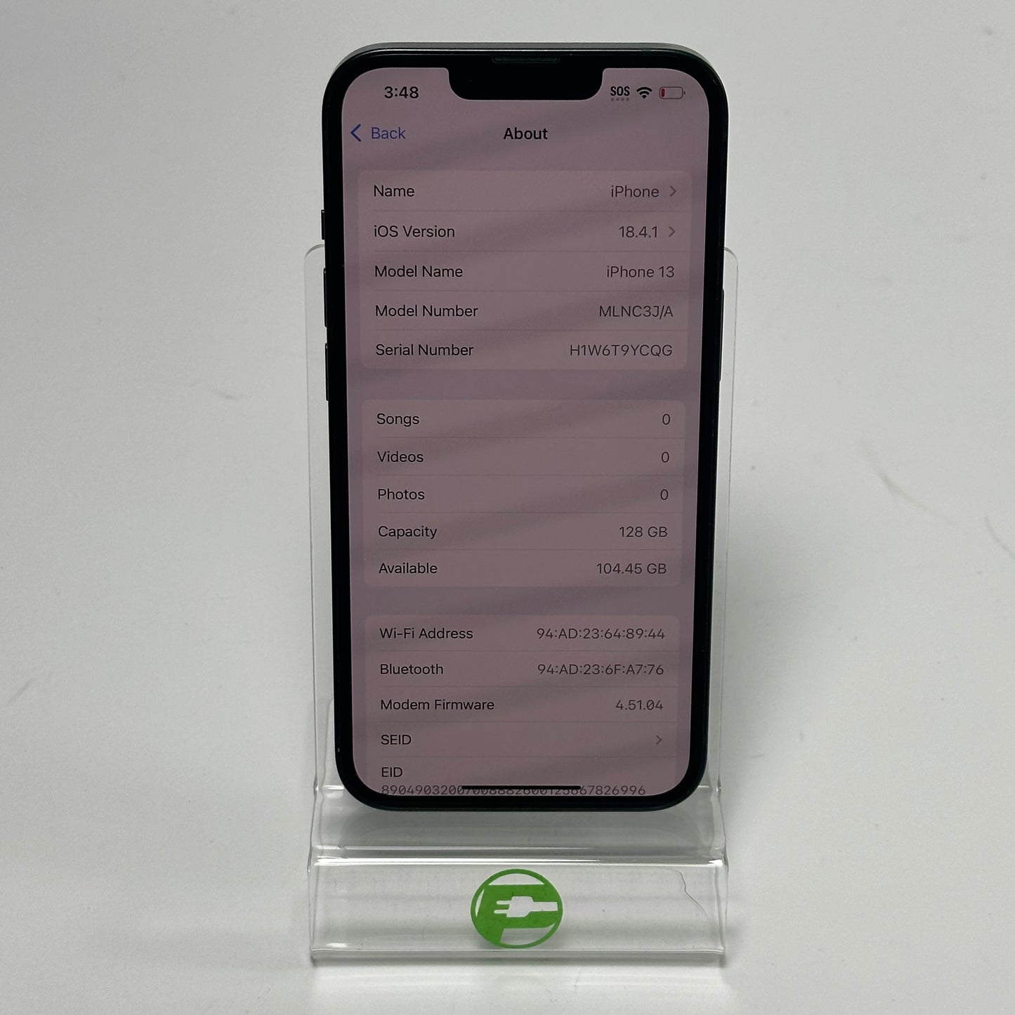Unlocked Apple iPhone 13 128GB Midnight MLNC3J/A