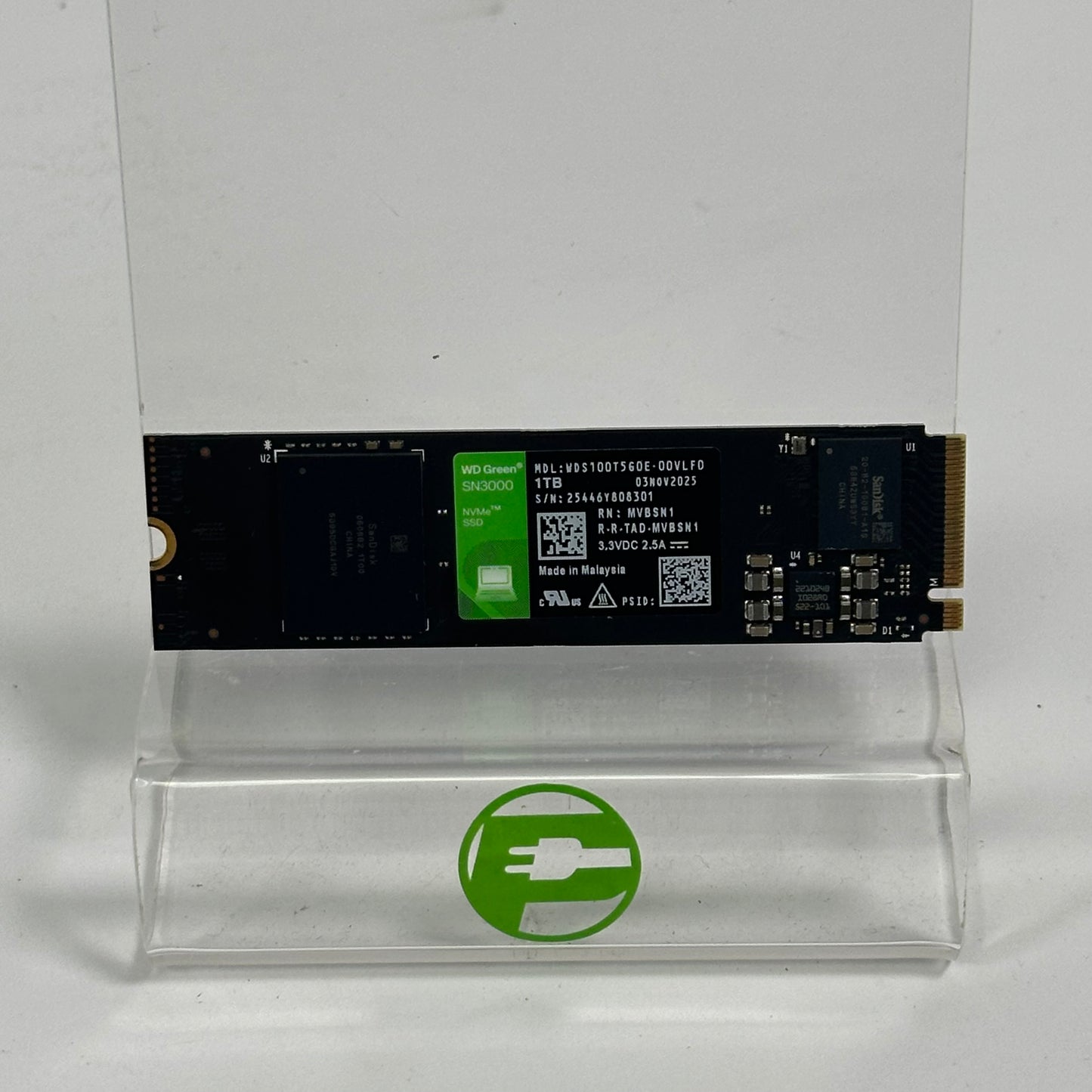 Western Digital WD 2280mm WD Green SN3000 1TB M.2 SSD WDS100T5G0E