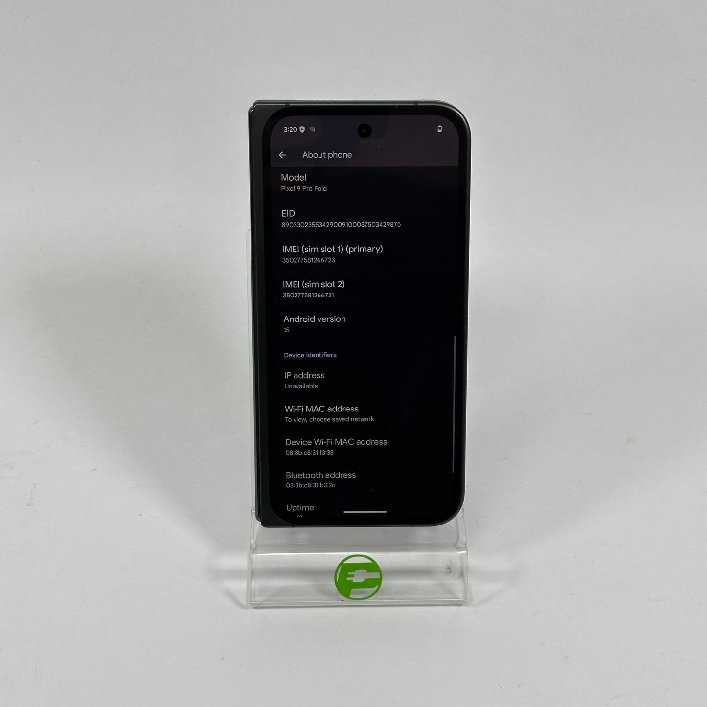  Unlocked Google Pixel 9 Pro Fold 256GB Charcoal GGH2X