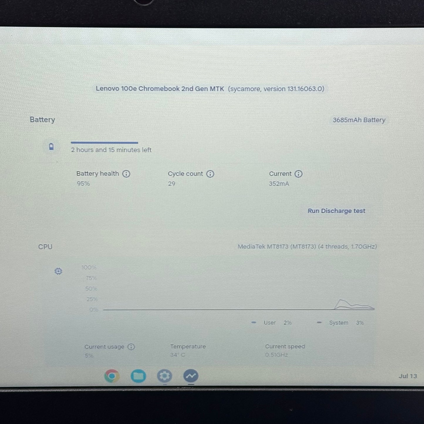 Lenovo 100e Chromebook 2nd Gen MTK 81QB 11.6" MT8173 1.7GHz 4GB RAM 32GB SSD