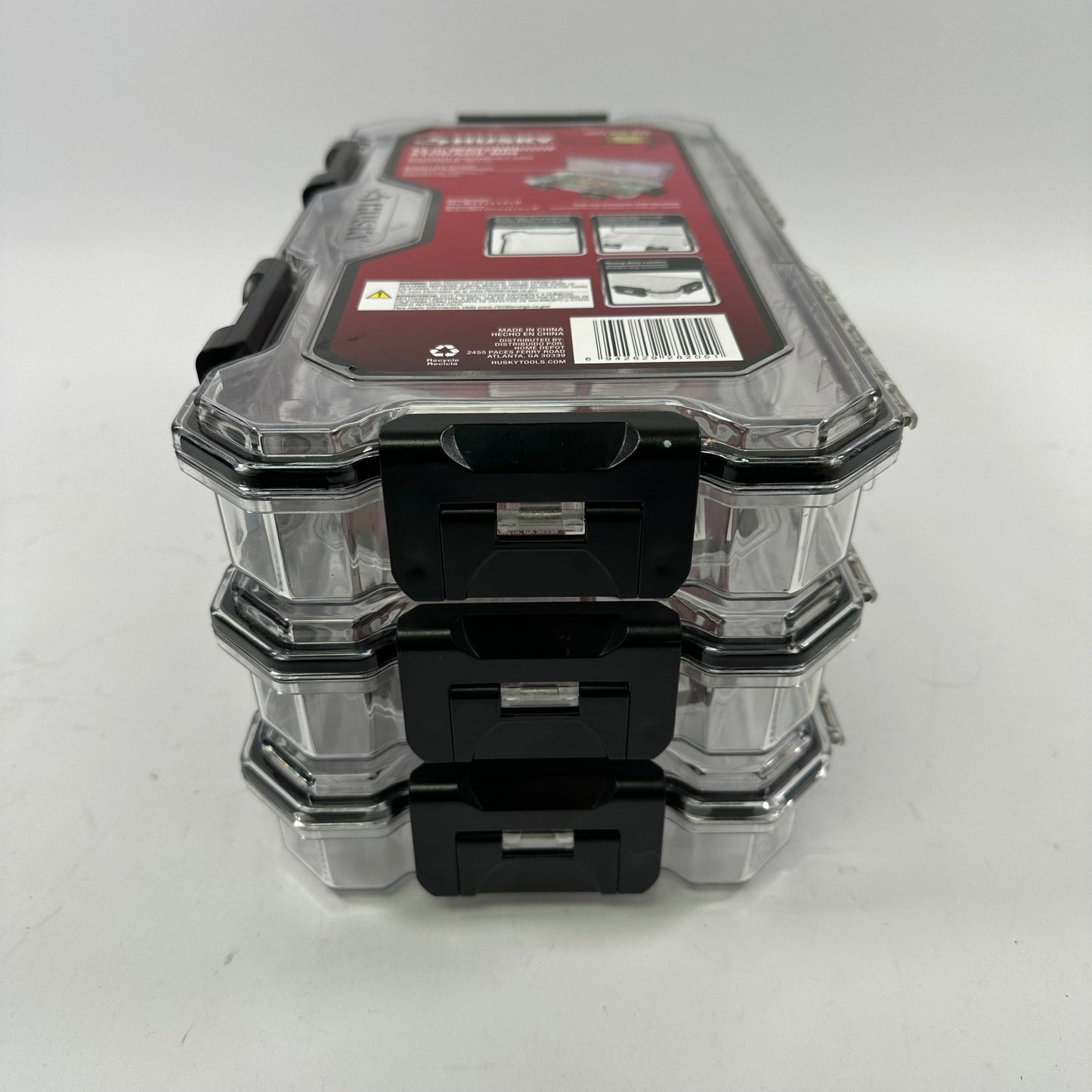 Lot of 3 Husky 12 in Waterproof Storage Bin 1002-620-879