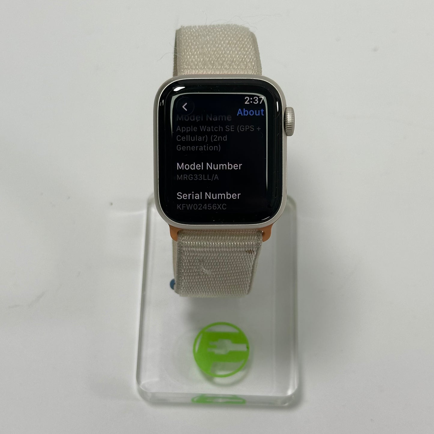 Unlocked Apple Watch SE 2nd Gen 40MM Starlight Aluminum MRG33LL/A