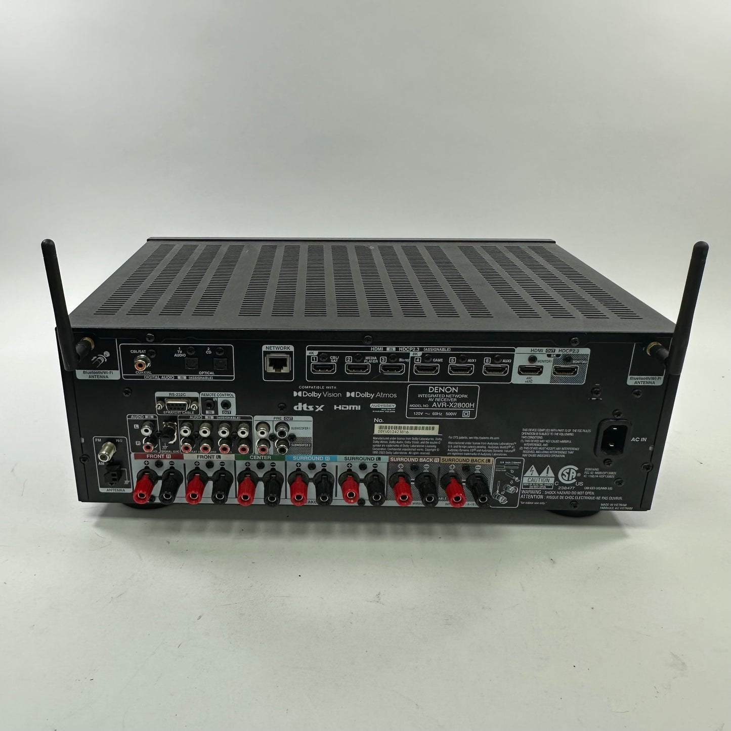 Denon AVR-X2800H 7.2 Channel Home Theater AV Receiver