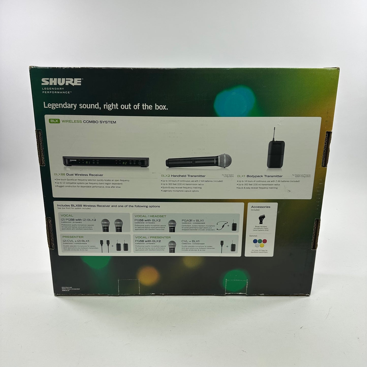 Shure BLX Wireless Combo System BLX288/PG58-H10