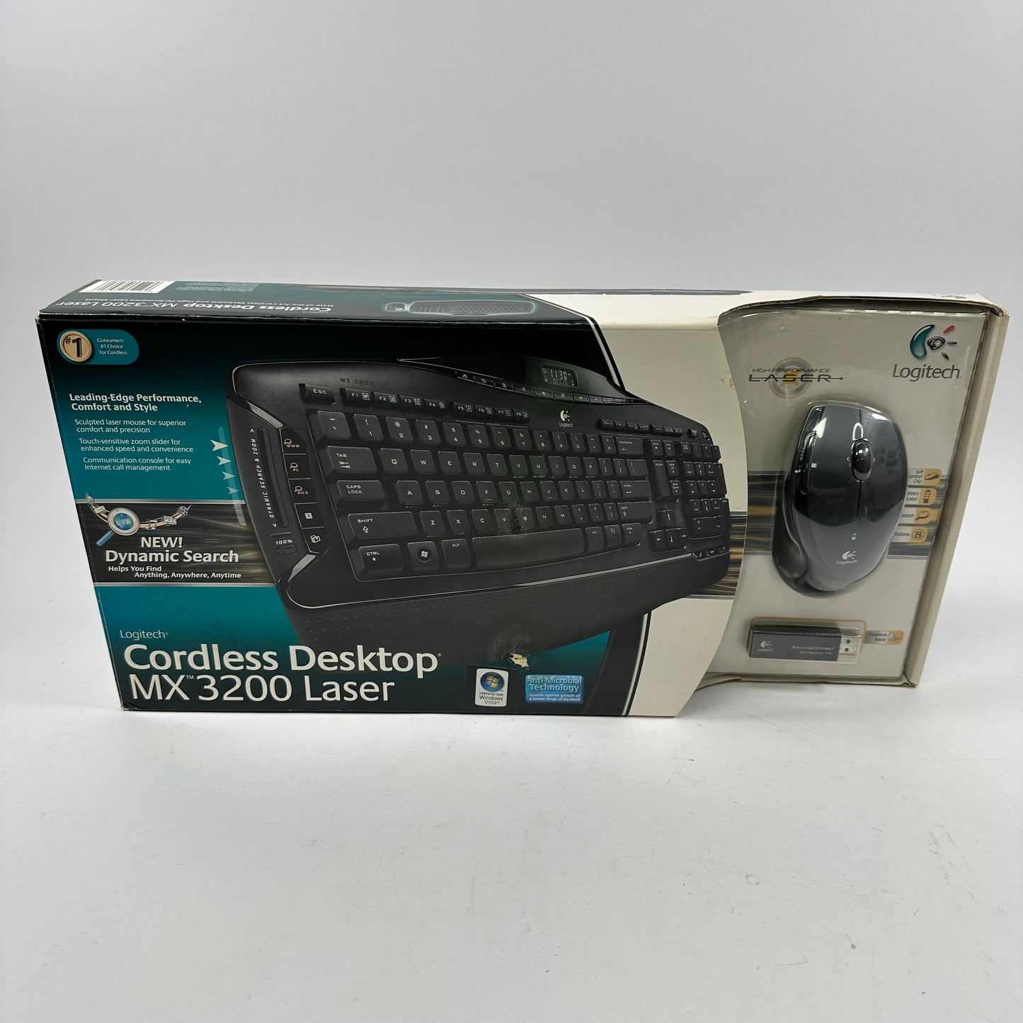 Logitech Cordless Desktop MX3200 Laser 967688-0403 Wireless Keyboard Mouse Combo