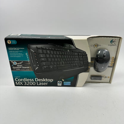 Logitech Cordless Desktop MX3200 Laser 967688-0403 Wireless Keyboard Mouse Combo