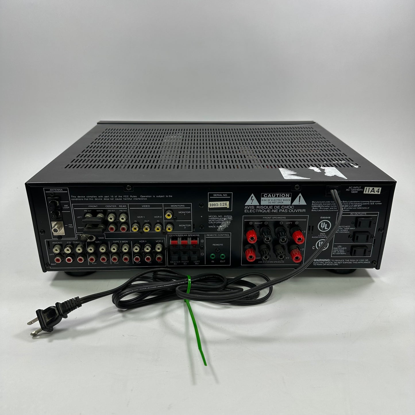 Broken Harman Kardon AVR 20 60W 8 ohm 5.1 Channel A/V Receiver No Power
