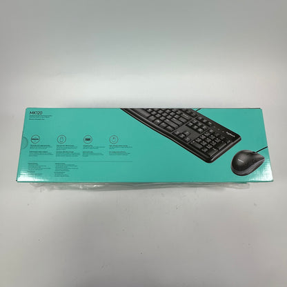 New Logitech MK120 Corded Keyboard and Mouse Combo 920-002565 Lot of 4