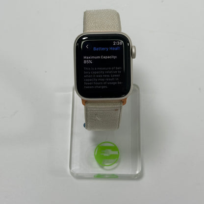 Unlocked Apple Watch SE 2nd Gen 40MM Starlight Aluminum MRG33LL/A