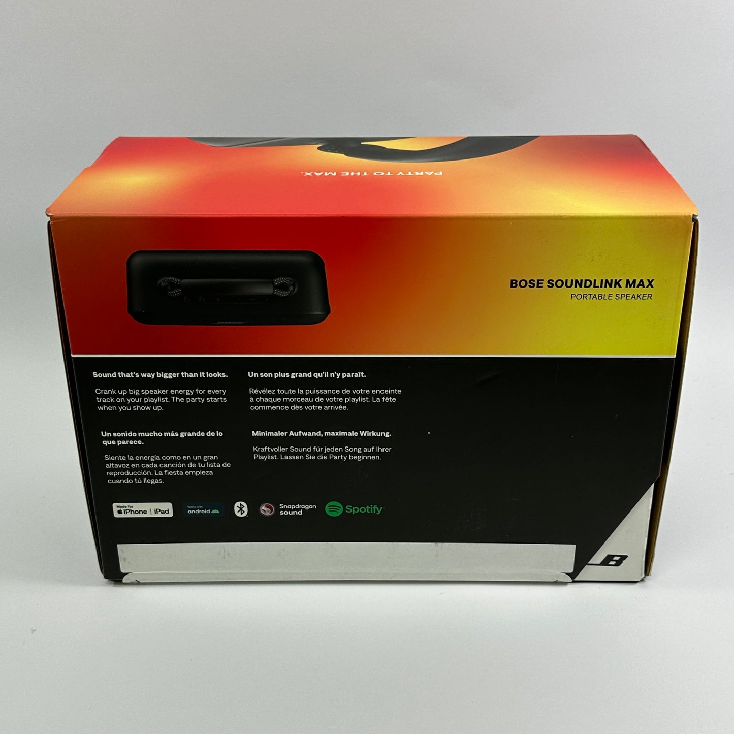 New Bose Soundlink Max Wireless Portable Bluetooth Speaker Black 883848-0100