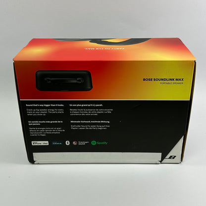New Bose Soundlink Max Wireless Portable Bluetooth Speaker Black 883848-0100