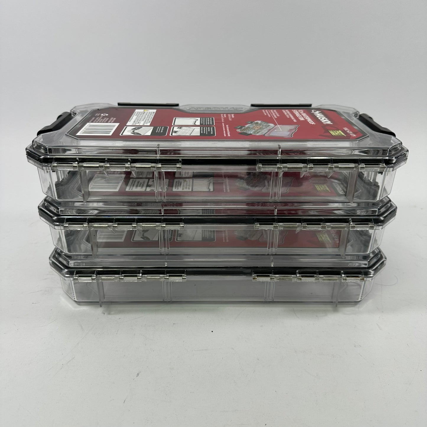 Lot of 3 Husky 12 in Waterproof Storage Bin 1002-620-879
