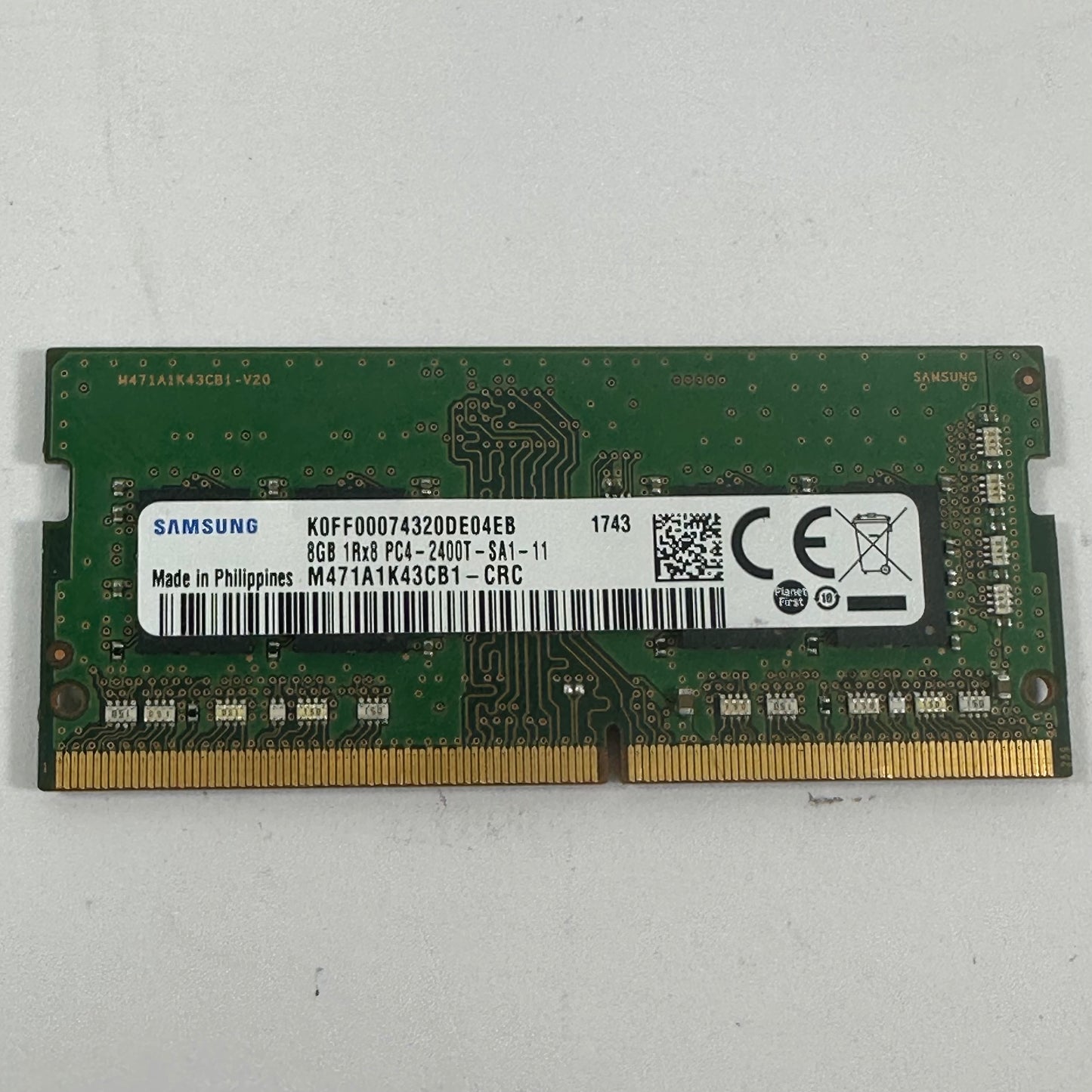Samsung PC4-2400T 8GB (1x8GB) SODIMM RAM DDR4 2400MHz M471A1K43CB1-CRC