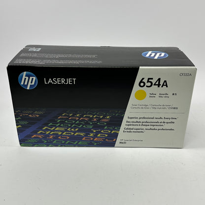 New HP 654A CF332A Yellow Toner Cartridge