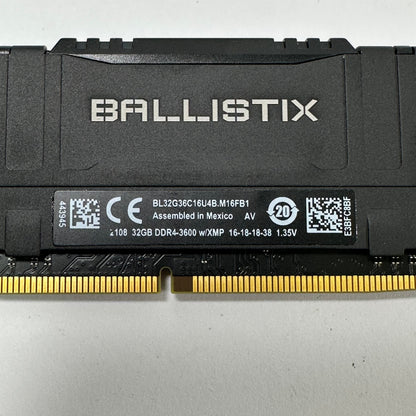 Crucial Ballistix 64GB (2x32GB) RAM DDR4 3600MHz BL32G36C16U4B.M16FB1