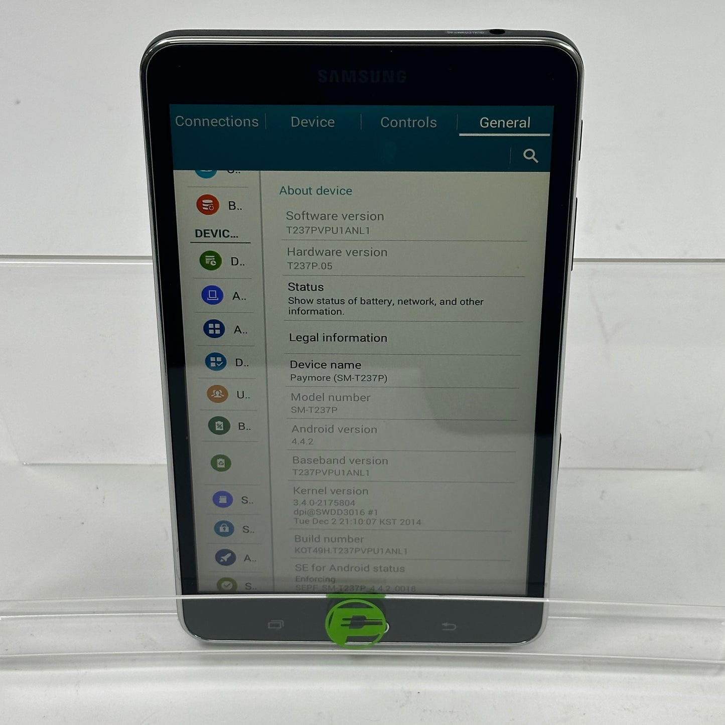 WiFi Only Samsung Galaxy Tab 4 7.0" 16GB Black SM-T237P