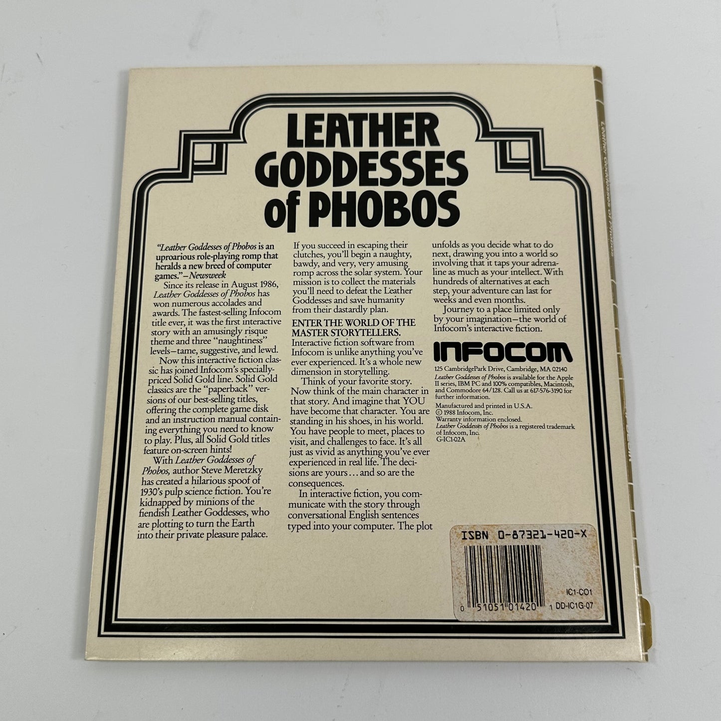 Leather Goddesses of Phobos (Commodore 64, 1986)