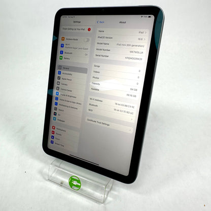 WiFi Only Apple iPad Mini 6th Gen 64GB