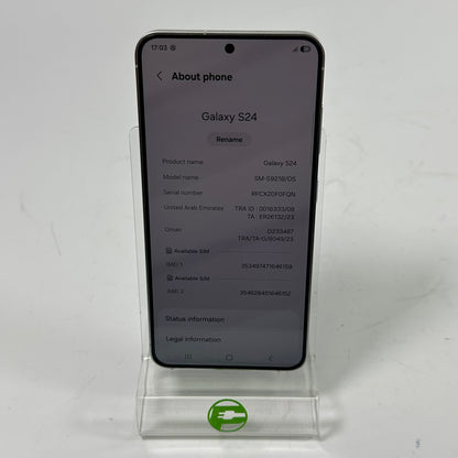 GSM Unlocked Samsung Galaxy S24 8GB RAM 256GB SM-S921B/DS Silver UAE Region